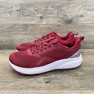 BRONAX Men's Burgundy Mesh Athletic Running Shoes Size 43 US 10